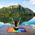 Printed Bath Towel Tassel Colorful Yoga Mat