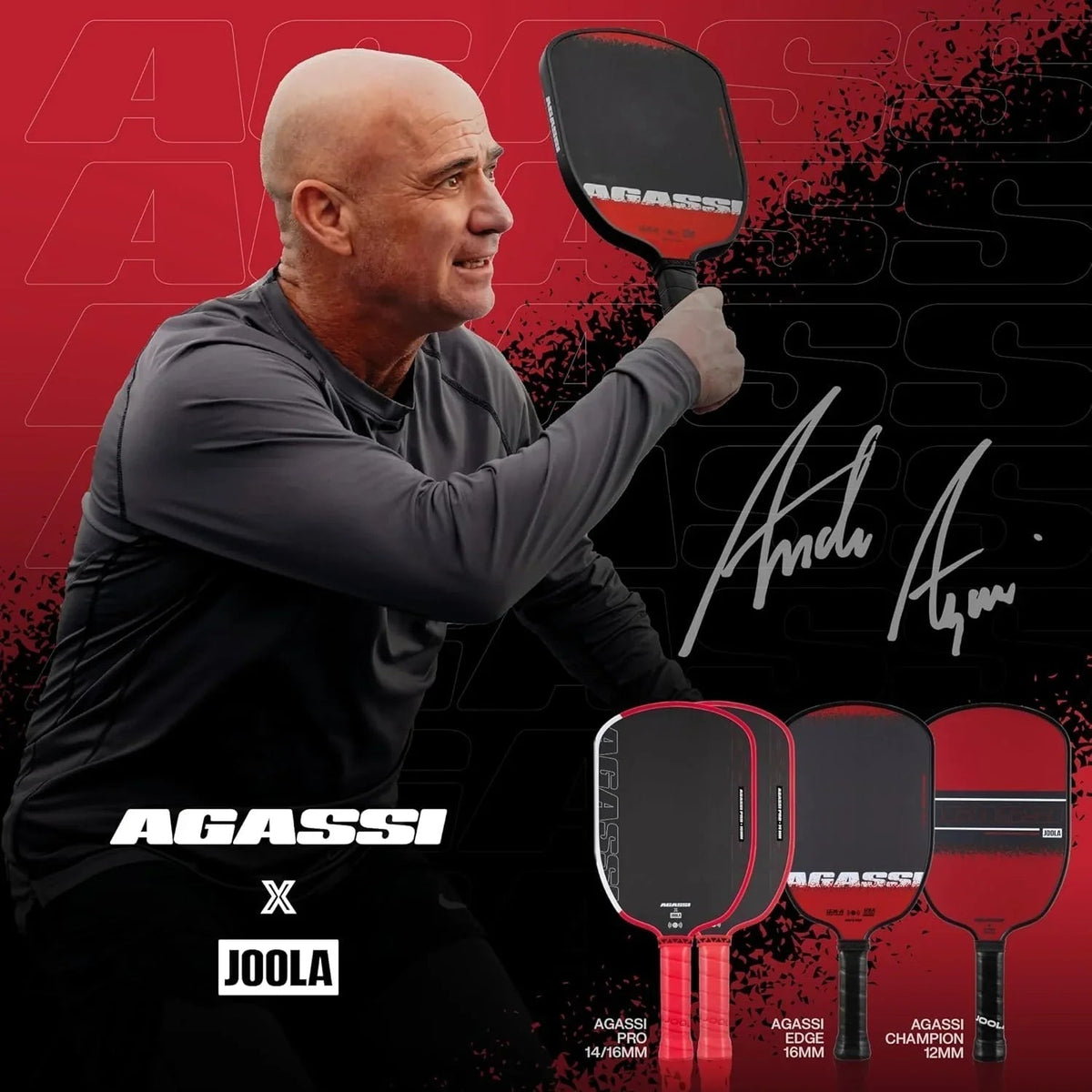 JOOLA Agassi Pro 16mm Pickleball Paddle